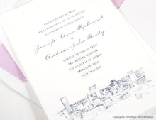Load image into Gallery viewer, Tulsa Skyline Wedding Invitations Package (Sold in Sets of 10 Invitations, RSVP Cards + Envelopes)

