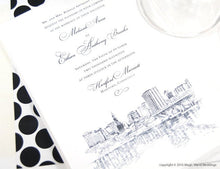 Load image into Gallery viewer, Hartford, Connecticut  Skyline Wedding Invitations Package (Sold in Sets of 10 Invitations, RSVP Cards + Envelopes)
