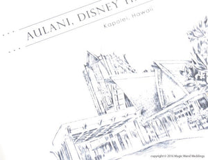 Aulani , Disney Resort Destination Wedding Invitations Package (Sold in Sets of 10 Invitations, RSVP Cards + Envelopes)