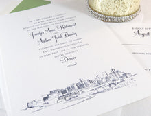 Load image into Gallery viewer, Denver Skyline Wedding Invitations Package (Sold in Sets of 10 Invitations, RSVP Cards + Envelopes)
