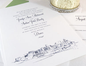 Denver Skyline Wedding Invitations Package (Sold in Sets of 10 Invitations, RSVP Cards + Envelopes)