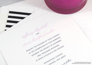 Paris Skyline Wedding Invitations Package (Sold in Sets of 10 Invitations, RSVP Cards + Envelopes)