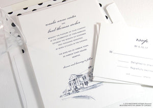 Graceland  Wedding Invitations, Nashville Tennessee Wedding, Elvis House, Mansion (Sold in Sets of 10 Invitations, RSVP Cards + Envelopes)