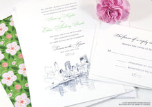 Load image into Gallery viewer, New York Central Park Wedding Invitation, New York Wedding, NY Wedding, NYC, Hand Drawn (Sold in Sets of 10 Invitations)
