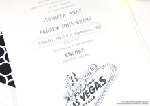 Load image into Gallery viewer, Las Vegas Sign Destination Wedding Invitations Package (Sold in Sets of 10 Invitations, RSVP Cards + Envelopes)
