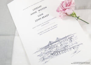 Charleston Skyline Wedding Programs (set of 25 cards)