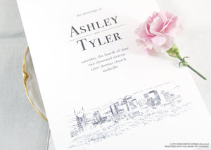 Nashville Skyline Wedding Programs (set of 25 cards)