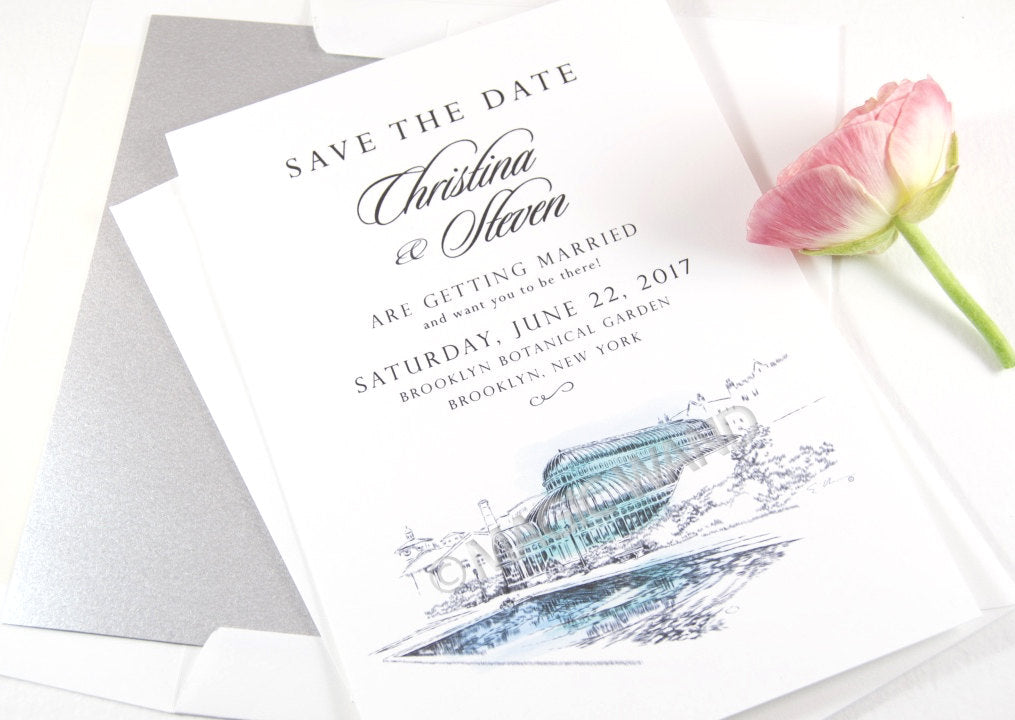 Brooklyn Botanical Garden Save the Date Cards (set of 25 cards)