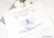 Load image into Gallery viewer, Cabrillo National Monument Skyline Rehearsal Dinner Invitations (set of 25 cards)
