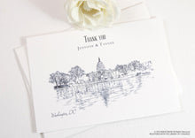 Load image into Gallery viewer, Washington, DC Skyline Wedding Thank You Cards, Personal Note Cards, Bridal Shower Thank you Cards (set of 25 cards)
