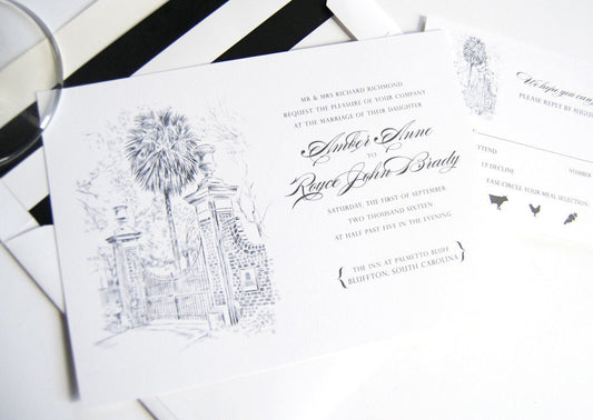 University of South Carolina Invitation Package (Sold in Sets of 10 Invitations, RSVP Cards + Envelopes)