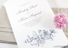 Load image into Gallery viewer, Kansas City Skyline Wedding Programs (set of 25 cards)
