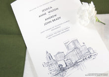 Load image into Gallery viewer, Providence Skyline Wedding Programs (set of 25 cards)
