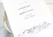 Load image into Gallery viewer, Denver Skyline Wedding Programs (set of 25 cards)
