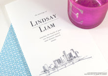Load image into Gallery viewer, Miami Skyline Wedding Programs (set of 25 cards)
