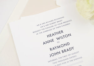 Phoenix Skyline Hand Drawn Wedding Invitations Package (Sold in Sets of 10 Invitations, RSVP Cards + Envelopes)