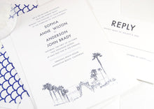 Load image into Gallery viewer, Manhattan Beach Hand Drawn Wedding Invitations Package (Sold in Sets of 10 Invitations, RSVP Cards + Envelopes)
